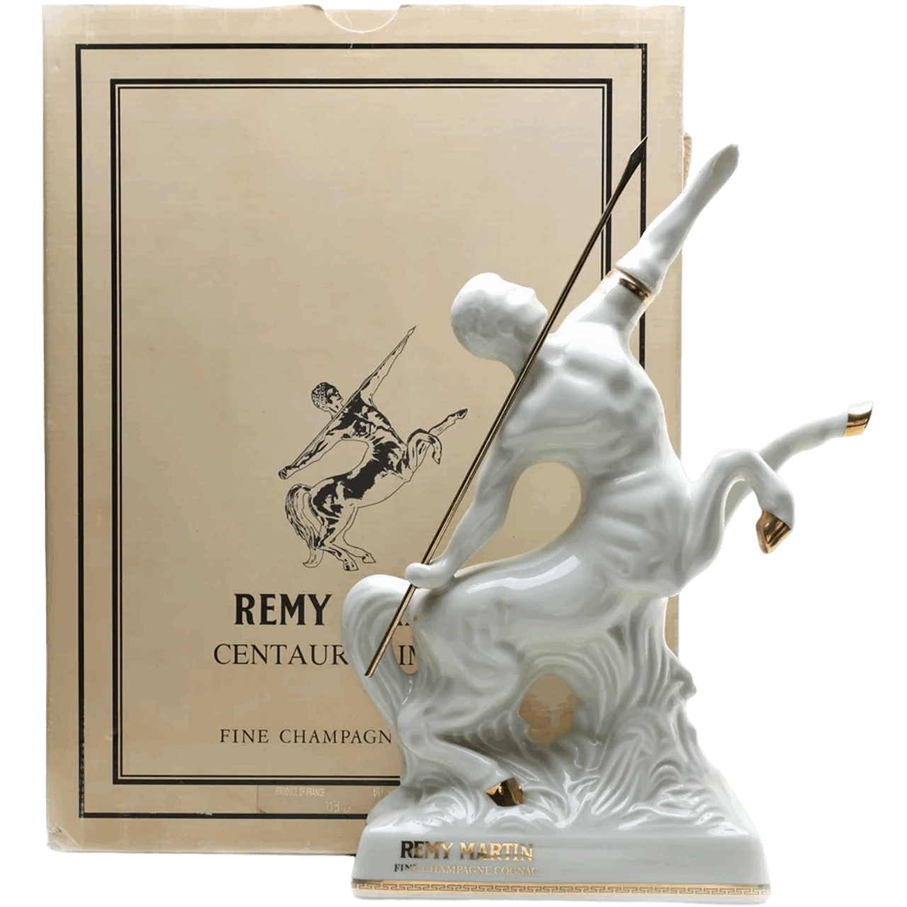 人頭馬 白色瓷瓶 人馬像 馬立騎Remy Martin Fine Champagne Cognac Centaure Limoges 1980 White Decanter