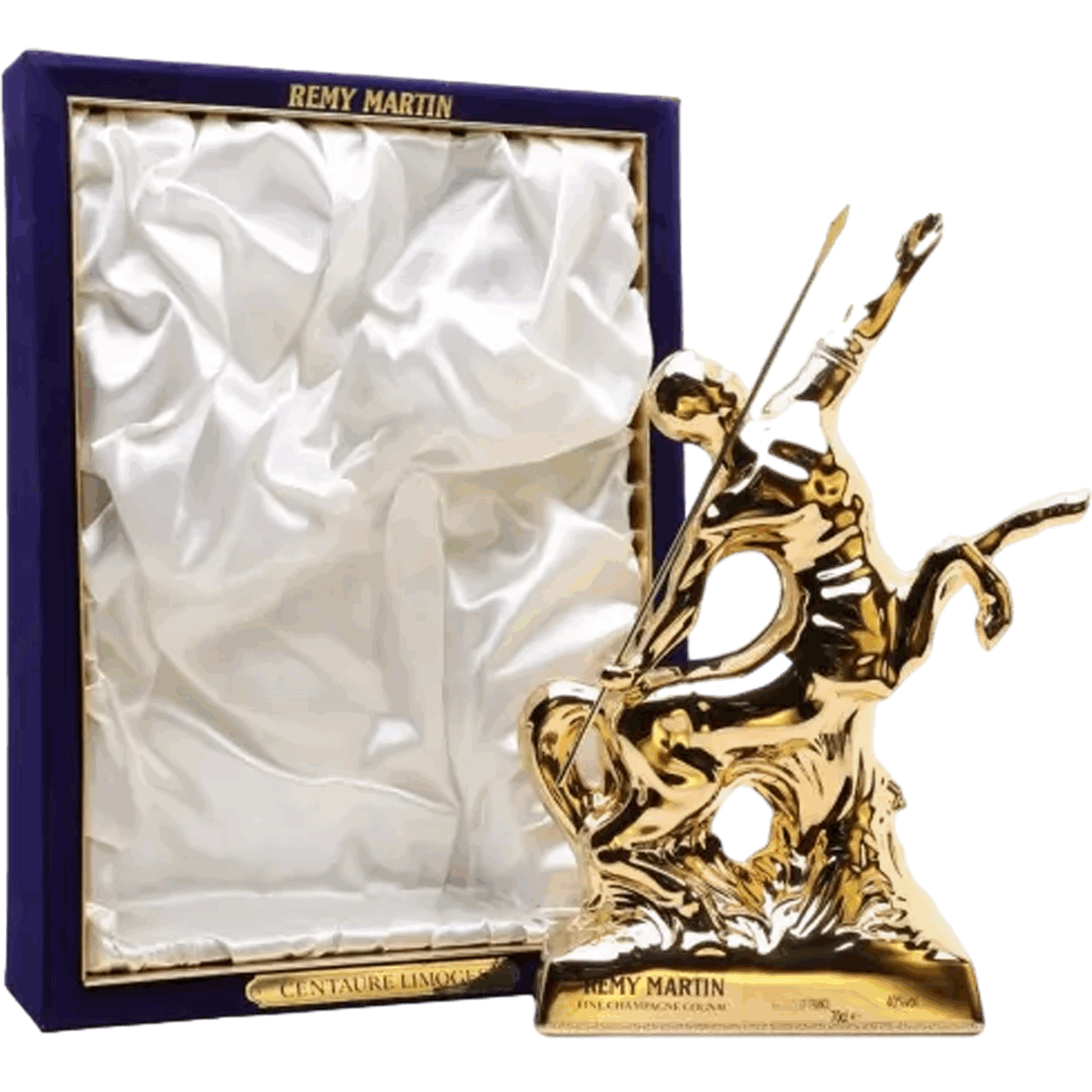 人頭馬 金色瓷瓶 人馬像 馬立騎Remy Martin Fine Champagne Cognac Centaure Limoges 1980 Gold Decanter