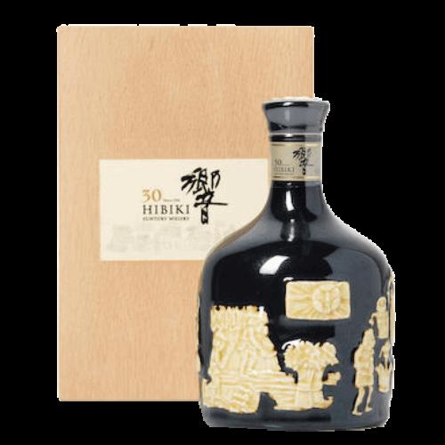 響30年有田燒命水陽刻文紫紺釉砧形瓶 日本威士忌 Hibiki 30 Japanese Whisky