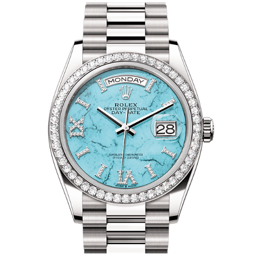 高價收購 勞力士Rolex Day-Date腕錶鑽石及白色黃金蠔式款 型號128349RBR-0031