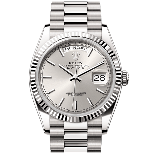 高價收購 勞力士Rolex Day-Date腕錶白色黃金蠔式款 型號128239-0005