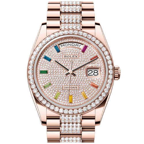 高價收購 勞力士Rolex Day-Date腕錶鑽石及永恒玫瑰金蠔式款 型號128345RBR-0043