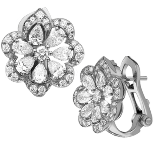 Chopard 蕭邦 Precious Lace Mini-Frou-Frou 鑽石 18K白金耳環