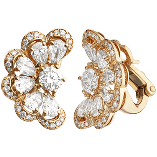 Chopard 蕭邦 Precious Lace Nuage 鑽石 18K玫瑰金耳環