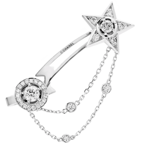 Chanel 香奈儿 Comète 1932 鑽石 18K白金耳扣