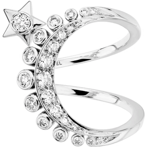 Chanel 香奈儿 Lune de CHANEL 鑽石 18K白金戒指