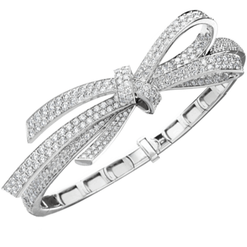Chanel 香奈儿 Ruban 鑽石 18K白金手環