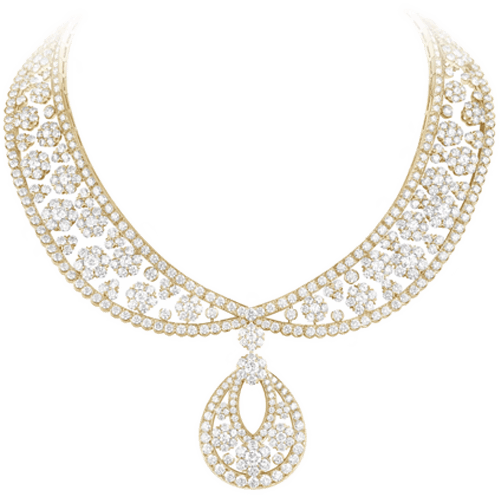 梵克雅寶 Van Cleef & Arpels Snowflake Collerette 18K黃金 鑽石 可轉換式項鍊