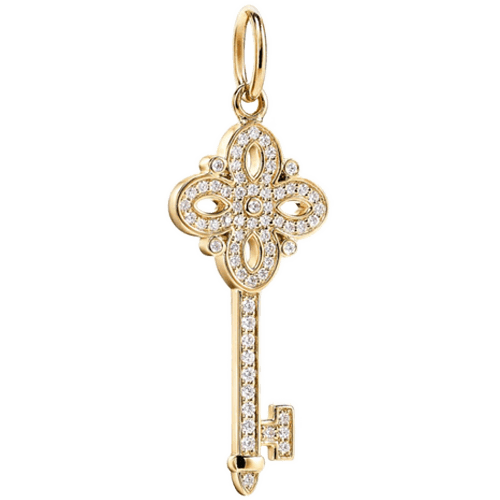 蒂芙尼 Tiffany Keys Tiffany Victoria 18K金鑲鑽 迷你鑰匙