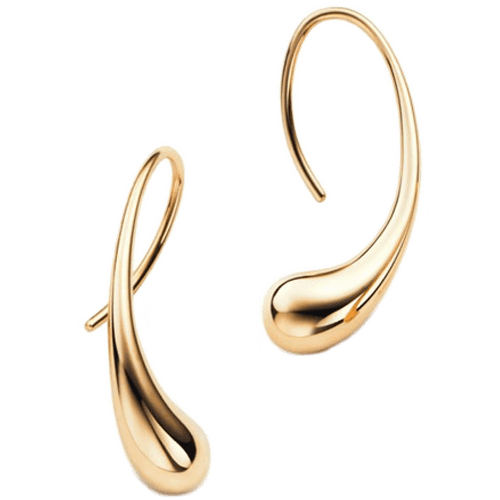 蒂芙尼 Tiffany Elsa Peretti系列 18K 黃金 Teardrop 圈形耳環