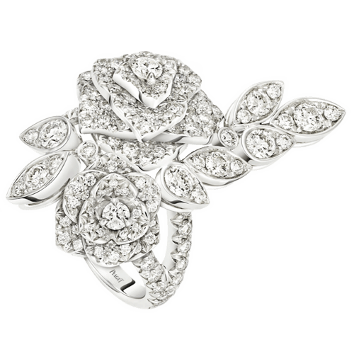 伯爵 Piaget Rose系列 鑽石 18K白金指環