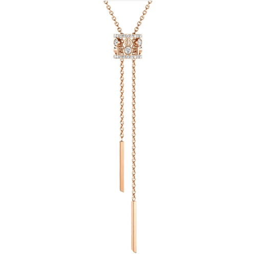 De Beers 戴比爾斯 Dewdrop系列 鑽石 18K玫瑰金可調節式項鍊
