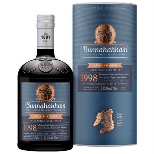布納哈本2023艾雷島嘉年華 1998曼查尼亞雪莉桶 單一麥芽蘇格蘭威士忌 Bunnahabhain Feis Ile 2023 Manzanilla Cask Finish 1998 Single Malt Scotch Whisky
