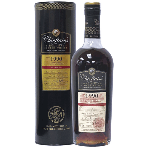 老酋長1990 22年單一麥芽威士忌(舊版)Chieftain’s 1990 100% First Fill Sherry Casks Single Malt Scotch Whisky