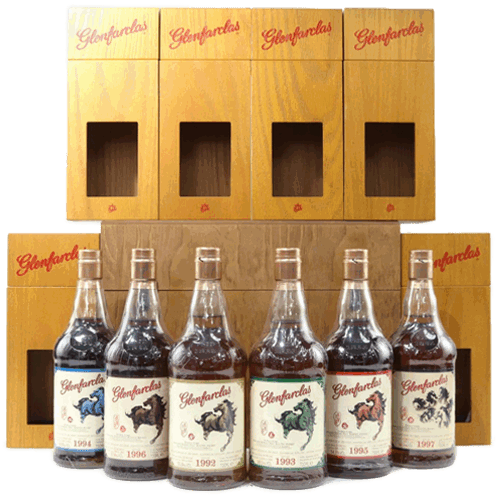 格蘭花格駿馬限定系列1992-1997單一麥芽威士忌Glenfarclas Horse Series Single Casks 6 x 70cl - 178th Anniversary Single Malt Scotch Whisky