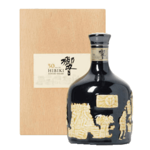 響30年 有田燒 命水陽刻文紫紺釉砧形瓶 日本威士忌 Hibiki 30 Japanese Whisky