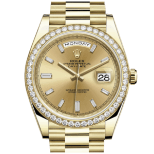 高價收購 勞力士Rolex Day-Date腕錶鑽石及黃金蠔式款 型號228348RBR-0002