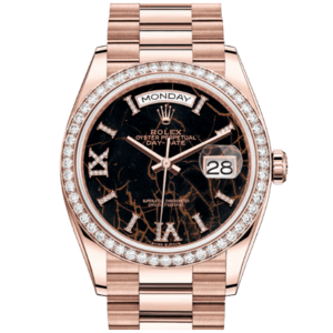 高價收購 勞力士Rolex Day-Date腕錶鑽石及永恒玫瑰金蠔式款 型號128345RBR-0044