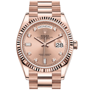 高價收購 勞力士Rolex Day-Date腕錶永恒玫瑰金蠔式款 型號128235-0009