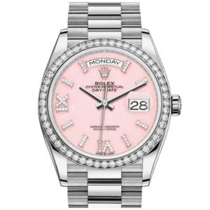 高價收購 勞力士Rolex Day-Date腕錶鑽石及白色黃金蠔式款 型號128349RBR-0008