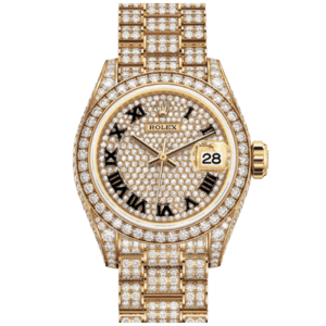 高價收購 勞力士 ROLEX LADY-DATEJUST腕錶鑽石及黃金蠔式款 型號279458RBR-0001