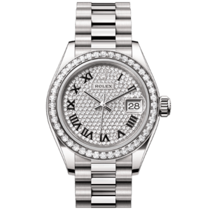 高價收購 勞力士 ROLEX LADY-DATEJUST腕錶鑽石及白色黃金蠔式款 型號279139RBR-0014