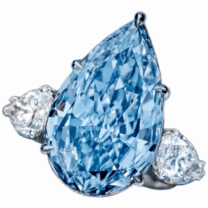 8.26克拉深彩藍色鑽石 配鑽石 铂金戒指 附GIA證書及鑽石類別鑑定信