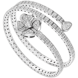 BVLGARI 寶格麗 Fiorever 鑽石 18K白金手環