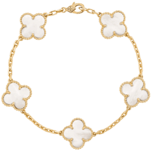 梵克雅寶 Van Cleef & Arpels Vintage Alhambra 珍珠母貝 18K黃金手鍊