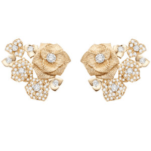 伯爵 Piaget Rose系列 Decor Palace 宮廷式裝飾 鑽石 18K玫瑰金耳環