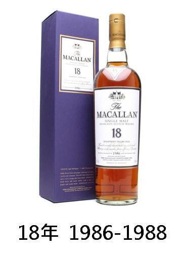 【威士忌】麥卡倫18年1986-1988 【威士忌】麥卡倫18年1986-1988