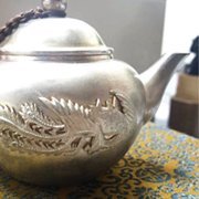 純古銀 鳳銀茶壺