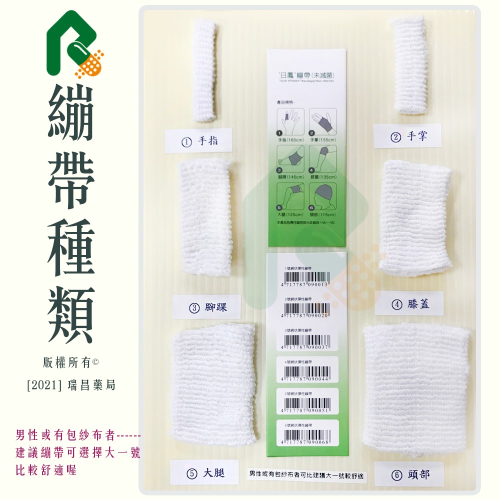 瑞昌藥局 醫用繃帶種類