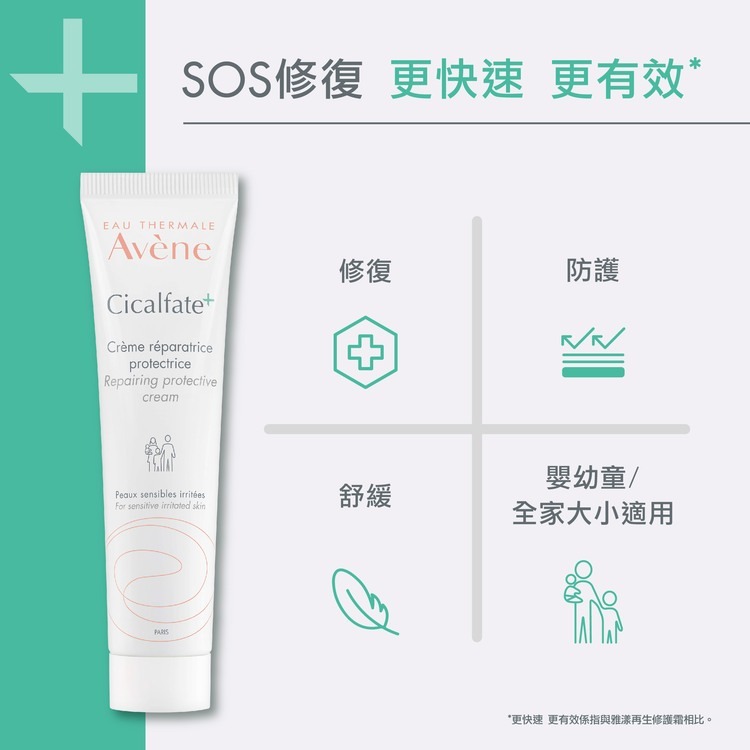 【2入組】AVENE 雅漾 Cica修復霜40ml (再生修護霜 40ml)