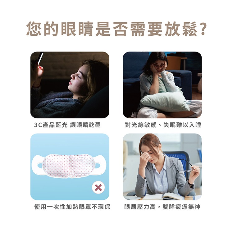 康生 睛舒適舒眠眼罩(插電款) 懶惰熊或愛睏貓