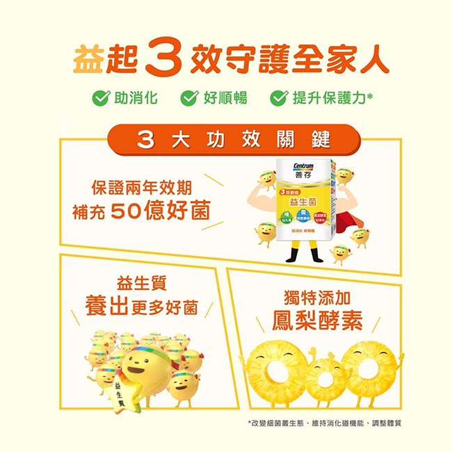 善存三效順暢益生菌膠囊60粒