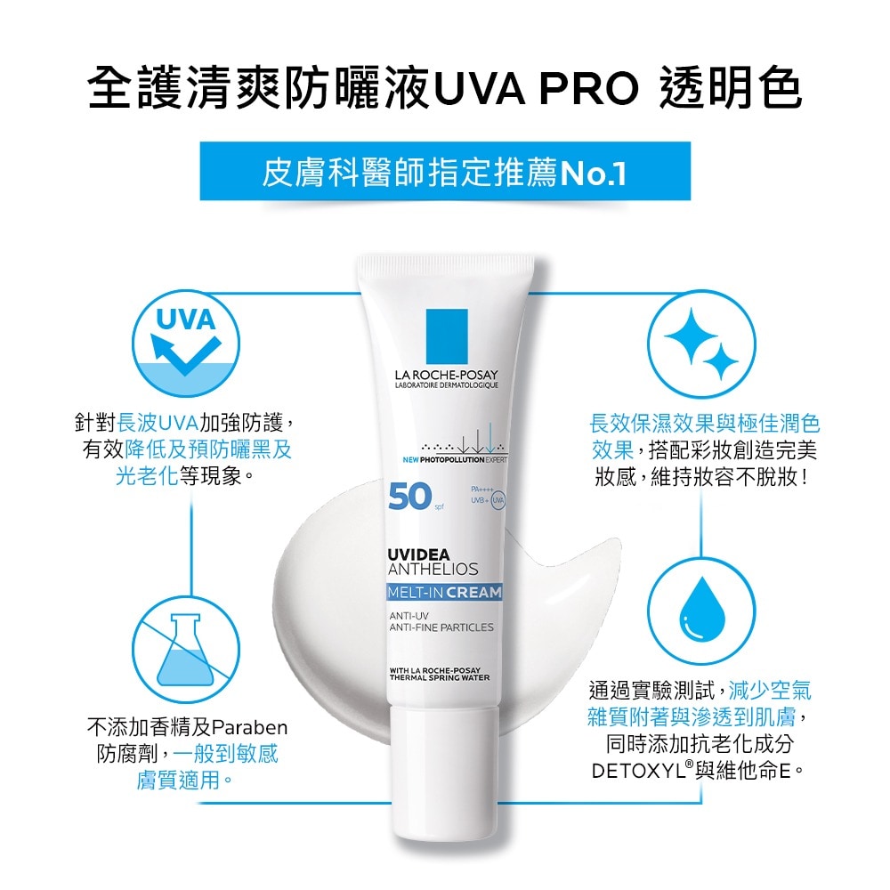 理膚寶水 全護清爽防曬液 UVA PRO 透明色30ml