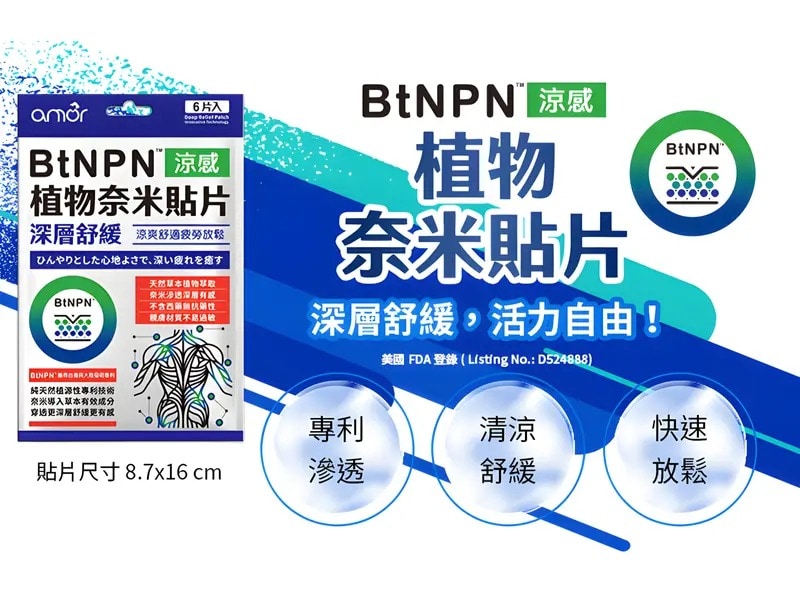 BtNPN涼感植物奈米貼片6片/包