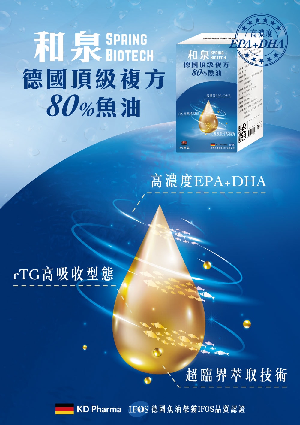 和泉德國頂級複方80%魚油 高濃度