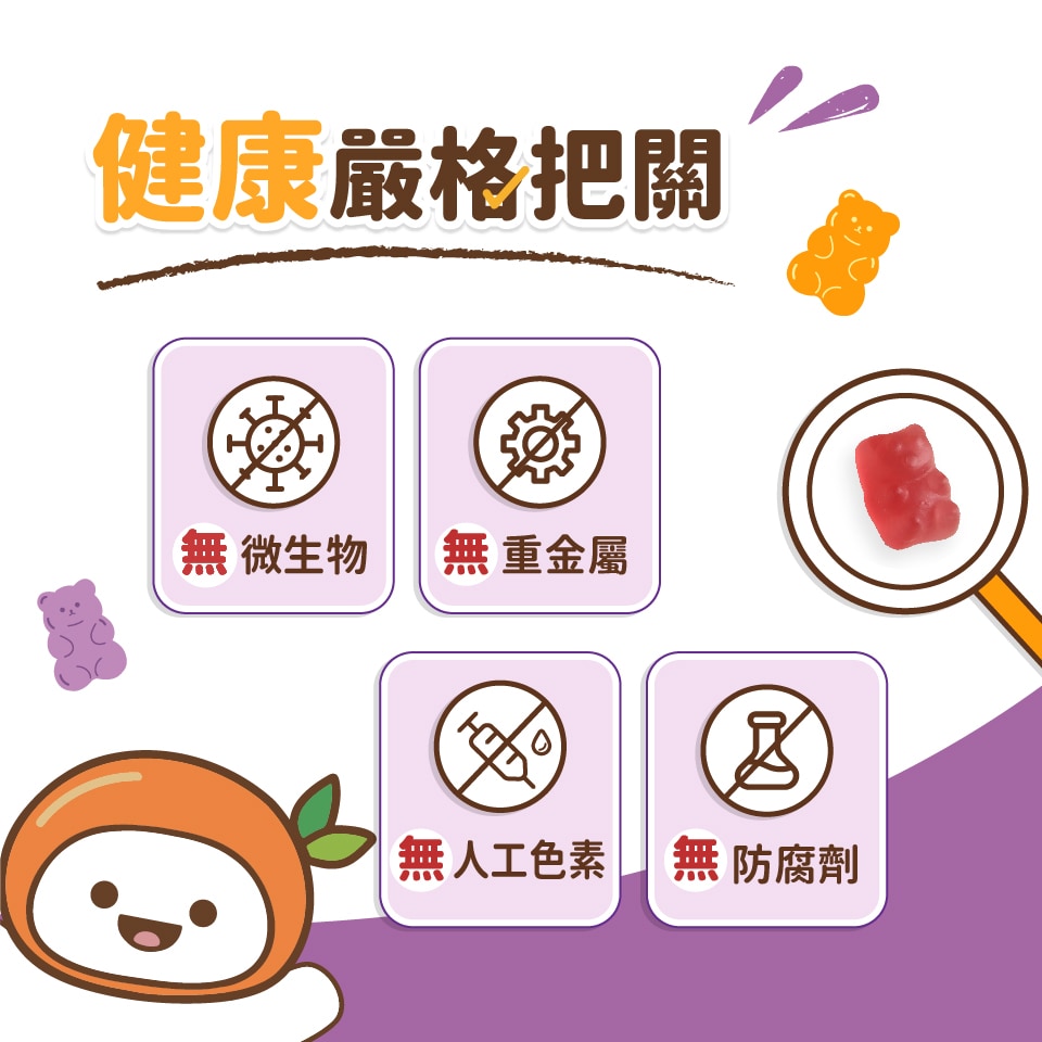 悠活原力 小悠活無糖Q小熊軟糖 綜合維他命 25g 柳橙口味 健康