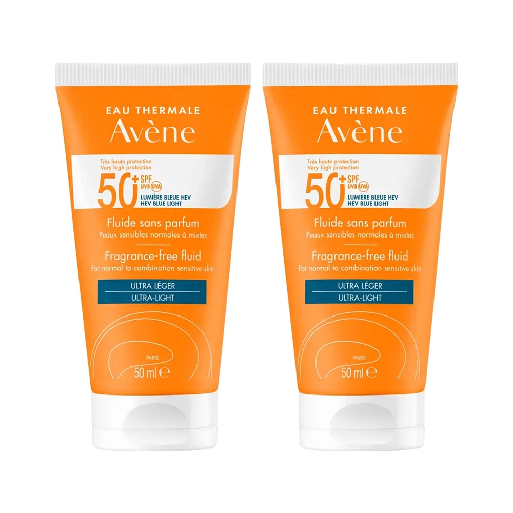 【買1送1組】AVENE 雅漾 超能輕感防曬液(無香) SPF50+ 50ml