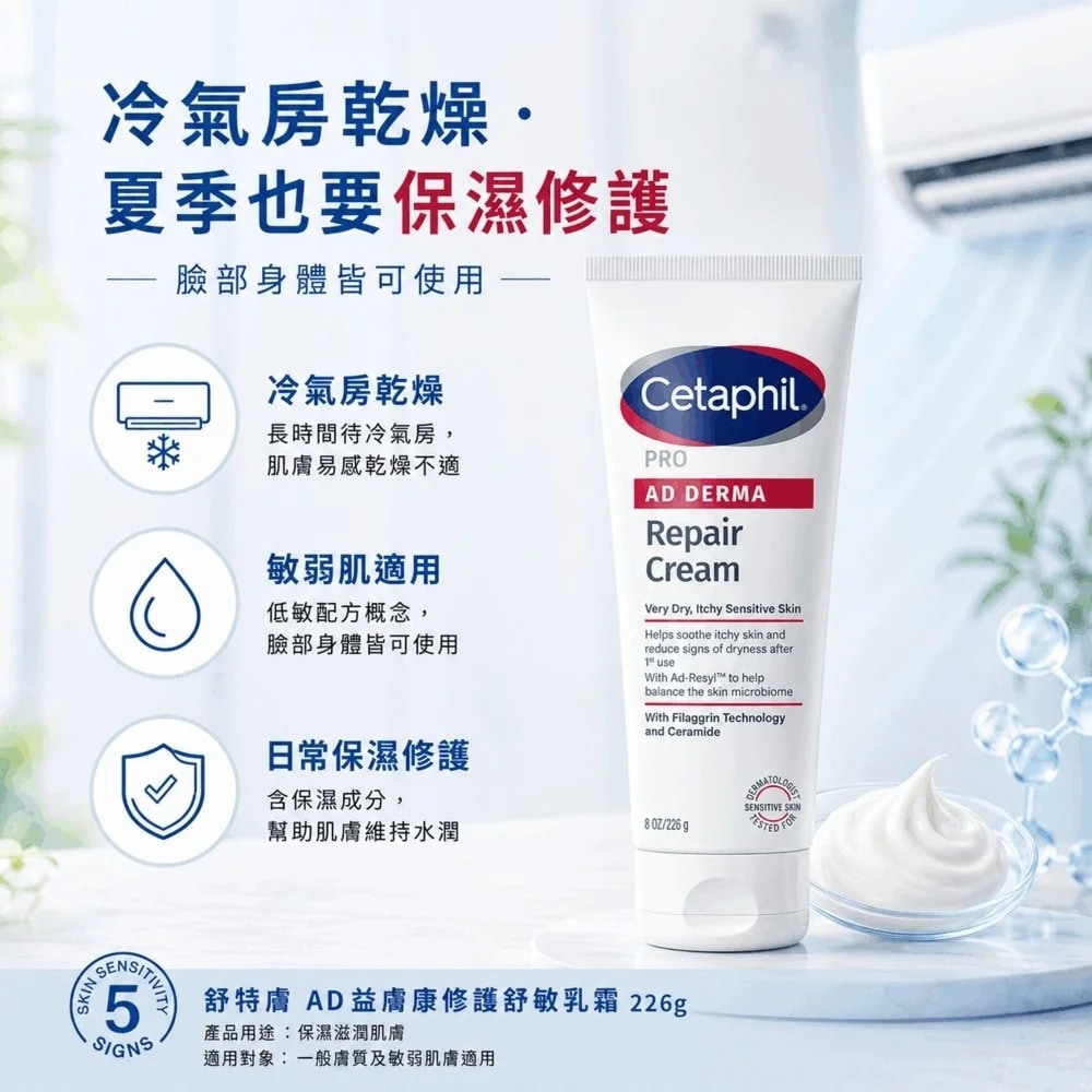 舒特膚AD益膚康修護舒敏乳霜226g 瑞昌藥局