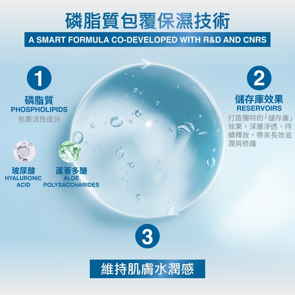 AVENE雅漾 玻尿酸瞬透水光霜50ml 磷脂質