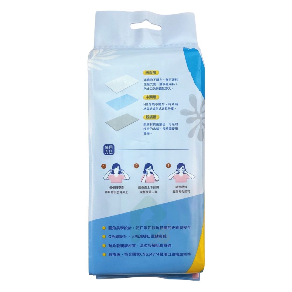 興安醫用平面口罩 成人 - 藍色 30入/包 柔軟親膚 興安醫用平面口罩 成人 - 藍色 30入/包 柔軟親膚