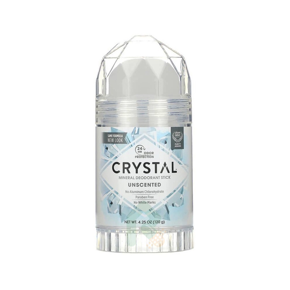 灰色包裝! CRYSTAL Body Deodorant 礦物淨味棒 體香石 120g(不含鋁鹽) 非止汗劑