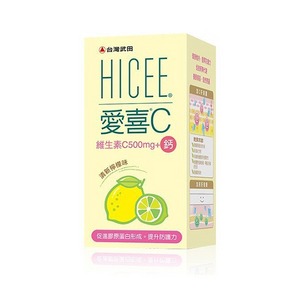 台灣武田 HICEE 愛喜維生素C+鈣 口嚼錠 60錠 清新檸檬味 愛喜c