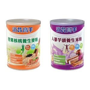 【2罐組】民視 消費高手人蔘芋頭養生米粉500g + 麥粉500g