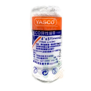 YASCO 彈性繃帶 (未滅菌) 白 4吋伸縮繃帶