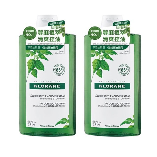【2入組】KLORANE 蔻蘿蘭 控油洗髮精400ml