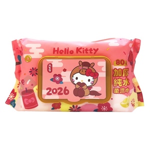Hello Kitty加厚純水柔濕巾 馬年特別款 80抽